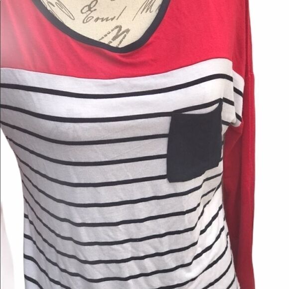 Zenana Outfitters Small Red Long Sleeve Blouse - Picture 6 of 9